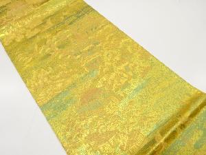 鉾車に屋敷風景模様織り出し　袋帯